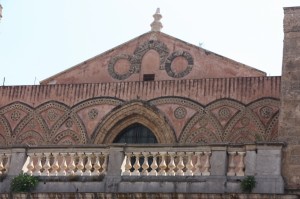 Particolare del prospetto del Duomo di Monreale